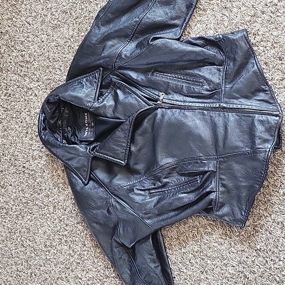 Womens Wilsons Leather Jacket Size L